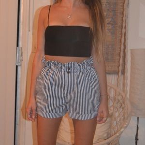Striped Blue Highwaisted Shorts